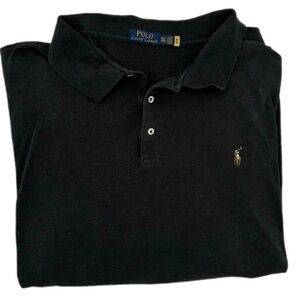 POLO RALPH LAUREN Men's Black Polo Shirt Size 3XL FREE WITH PURCHASE